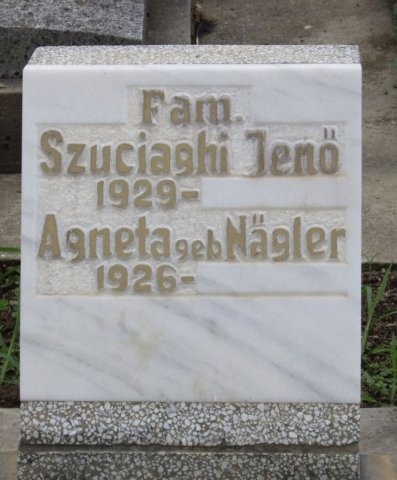 Szuciaghi Jenoe 1929 Naegler Agneta 1926 Grabstein